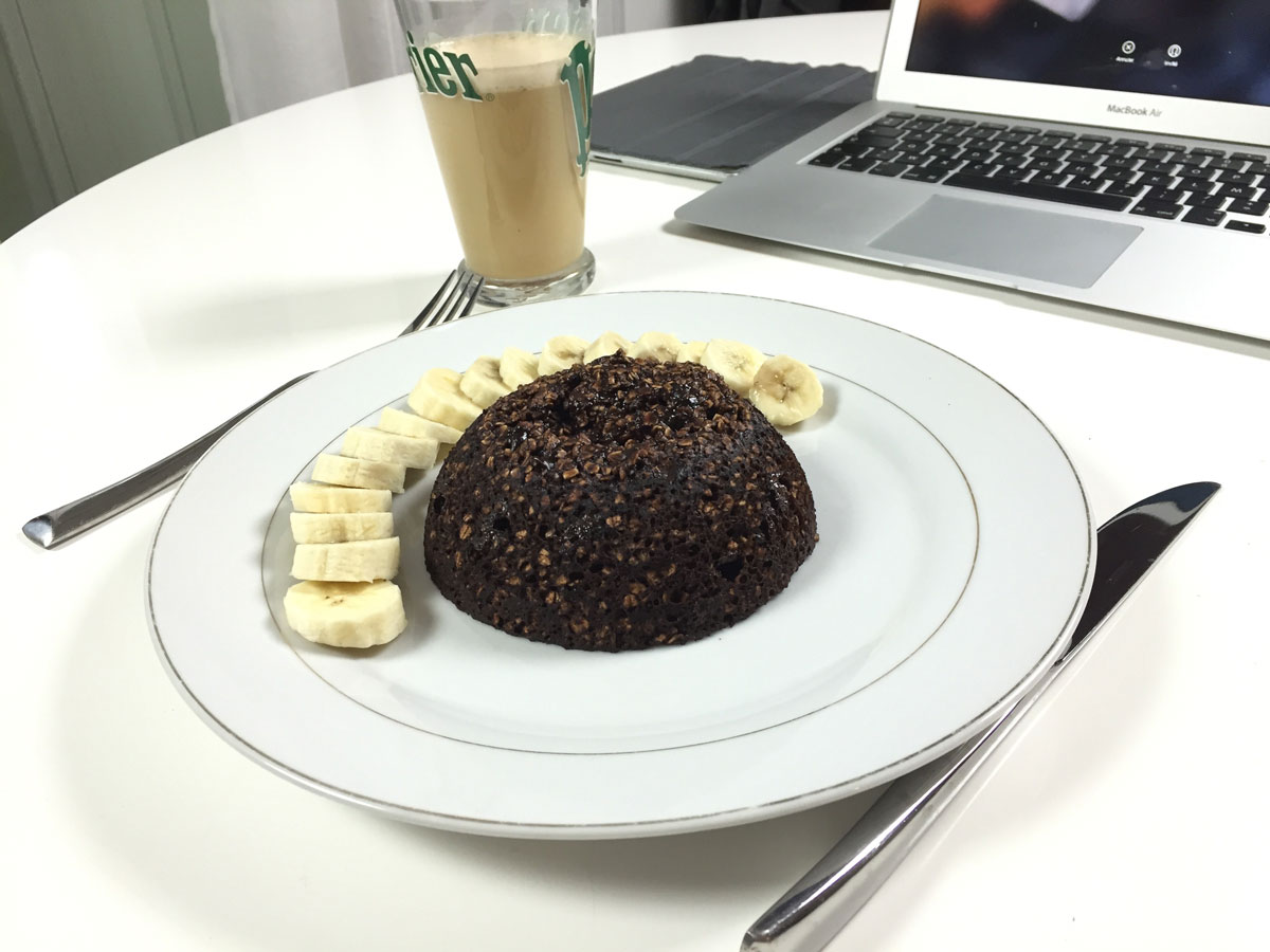 Bowl Cake aux flocons davoine tout chocolat